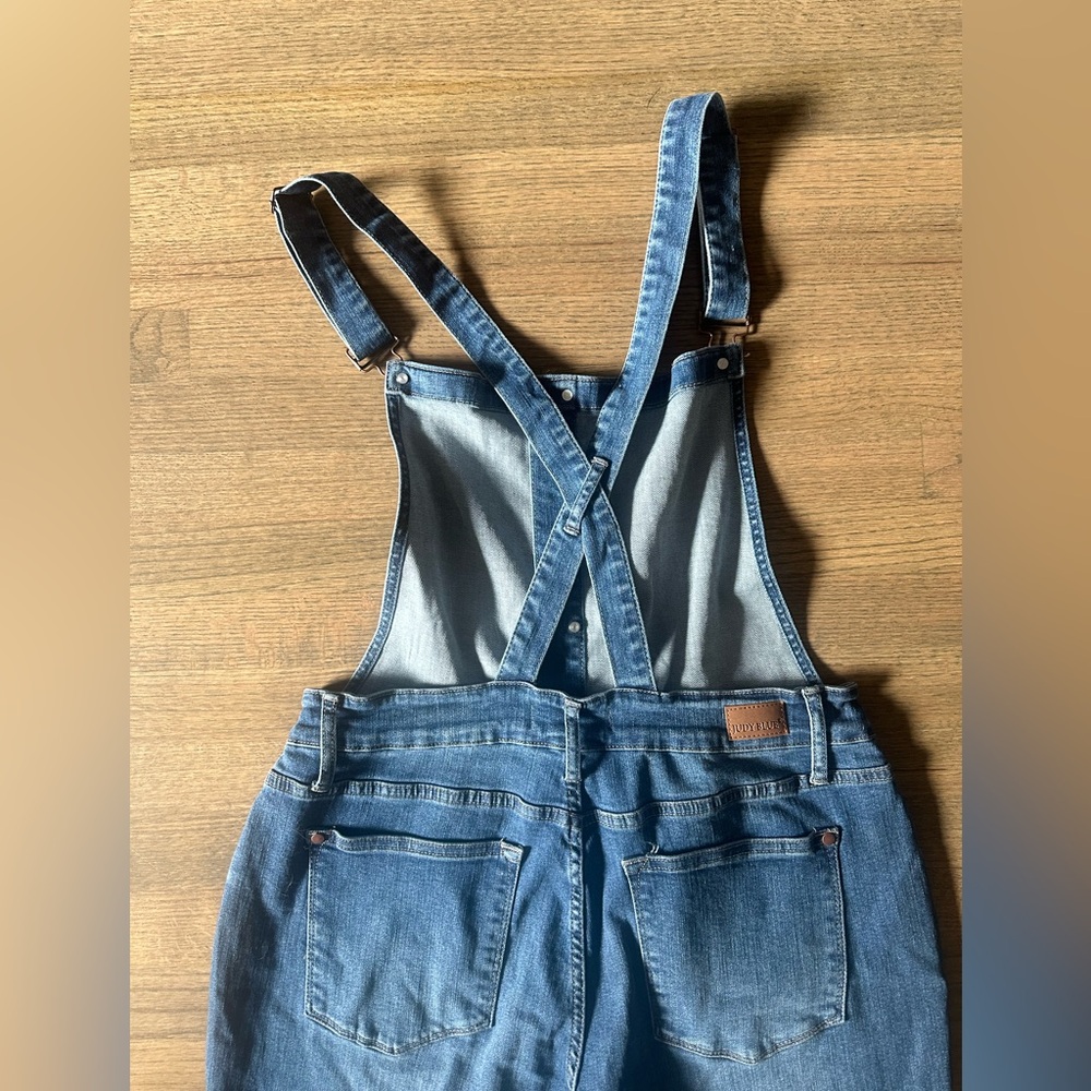 Judy Blue High Rise Wide Leg Crop Overalls-Size 2XL - Picture 5 of 11